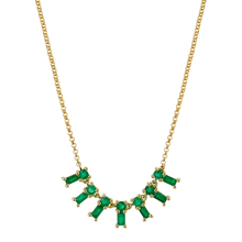  Emerald Baguette X-Small Dangle Necklace