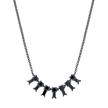  Black Diamond Baguette X-Small Dangle Necklace