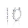 Gold Mixed Cut Diamond Huggies