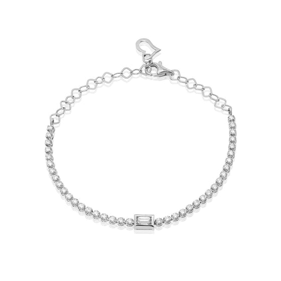 Baguette Diamond Tennis Bracelet