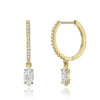 Marquis Diamond Gold Drop Huggies