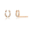 Baguette Diamond Mini Horse Shoe Studs