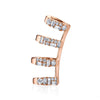 Diamond Mixed Cut Quad Ear Cuff