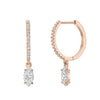 Marquis Diamond Gold Drop Huggies
