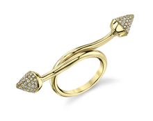  Diamond Wrapped Spike Ring