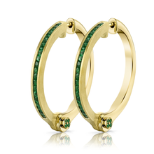  Emerald Handcuff Hoop Earrings