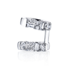 18K Gold Mixed Cut Diamond Double Earcuff