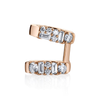 18K Gold Mixed Cut Diamond Double Earcuff